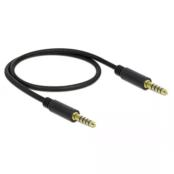 Audio kabelis DeLOCK 85790 0.5 m 4.4 mm Melns