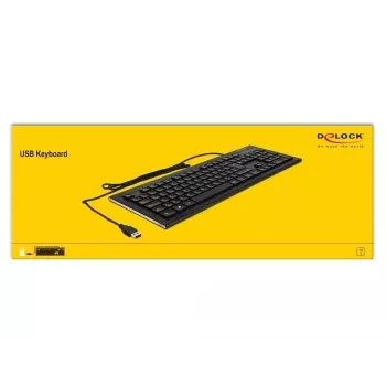 DeLOCK 12672 tastatūra Office USB QWERTZ vācu melna