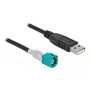Kabelis HSD Z vīrišķais uz USB 2.0 Type-A vīrišķais 0,5 m DeLOCK