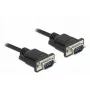Seriālais kabelis DeLOCK 86577 Melns 10 m RS-232 Sub-D9