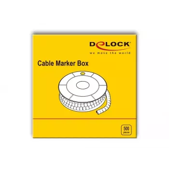 Kabeļu marķieris DeLOCK 18359 Dzeltens 500 gab.
