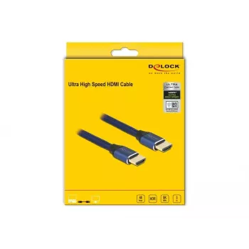 HDMI kabelis DeLOCK Ultra High Speed 48 Gbps 8K 60 Hz Zils 3 m