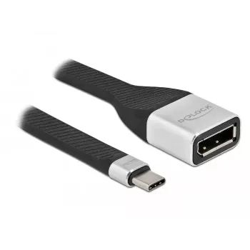 DeLOCK 86934 FPC plakana lentes kabelis USB-C uz DisplayPort 0,14 m