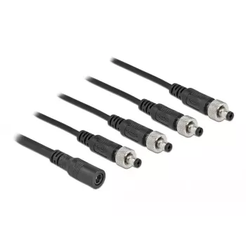 Kabeļa sadalītājs DeLOCK 86588 5.5 x 2.1 mm 1 x sievišķais uz 4 x vīrišķais skrūvējams
