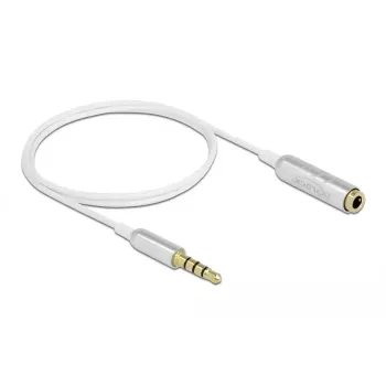 Audio pagarinātāja kabelis DeLOCK 66072 3,5 mm vīrietis-sieviete Ultra Slim 0,5 m Balts