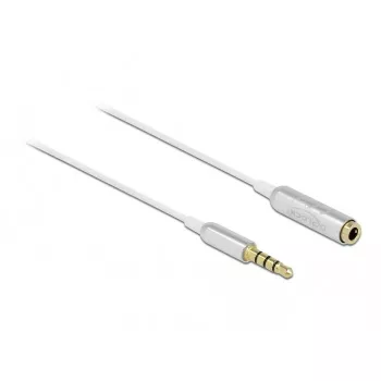 Audio pagarinātāja kabelis DeLOCK 66072 3,5 mm vīrietis-sieviete Ultra Slim 0,5 m Balts