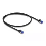 Tīkla kabelis DeLOCK RJ45 Cat.6A S/FTP Slīms 0,5m Melns