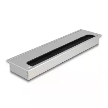 Kabeļa caurums DELOCK 66863 galdam, sudraba, 80×300×28 mm, 1 gab.