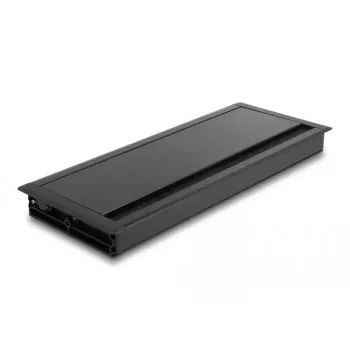 DeLOCK kabeļu izvads galdam ar suku 300 x 120 x 28 mm melns