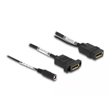 DeLOCK DisplayPort kabelis 4K 60 Hz ar līdzstrāvas padevi 0,30 m paneļmontāžai
