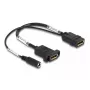 DeLOCK DisplayPort kabelis 4K 60 Hz ar līdzstrāvas padevi 0,30 m paneļmontāžai