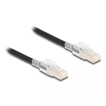 Tīkla kabelis DELOCK 80256 Cat6a S/FTP (S-STP) RJ-45–RJ-45, 2 m, melns