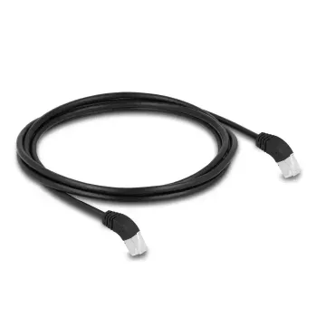 Tīkla kabelis DeLOCK RJ45 Cat.6A 45° leņķa uz leju 2m melns
