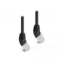 DeLOCK RJ45 tīkla kabelis Cat.6A S/FTP 45° uz augšu leņķveida 5m Melns