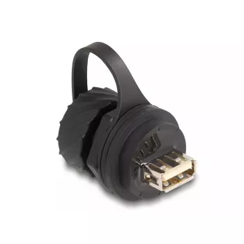 DeLOCK USB 2.0 savienotājs Type-B ligzda uz Type-A ligzdu IP68 melns