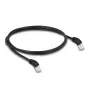 DeLOCK RJ45 tīkla kabelis Cat.6A S/FTP 45° uz augšu leņķis 1 m melns