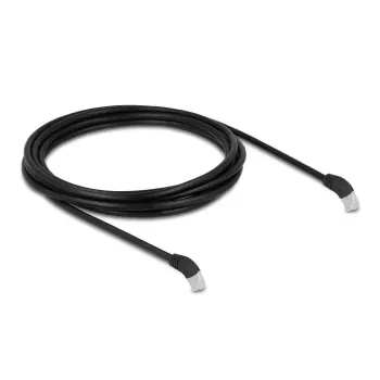 DeLOCK RJ45 tīkla kabelis Cat.6A S/FTP 45° leņķa uz leju 3 m melns