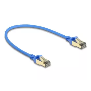 DeLOCK RJ45 tīkla kabelis Cat.8.1 F/FTP Slim 0,3 m zils 40000 Mbit/s