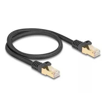 Tīkla kabelis DeLOCK RJ45 80316, Cat.6A, 0,5 m, melns