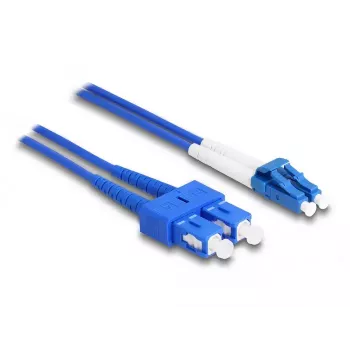 DeLOCK optiskās šķiedras kabelis LC Duplex uz SC Duplex SingleMode OS2 2 m