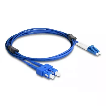 DeLOCK optiskās šķiedras kabelis LC Duplex uz SC Duplex SingleMode OS2 2 m