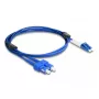 DeLOCK optiskās šķiedras kabelis LC Duplex uz SC Duplex SingleMode OS2 2 m