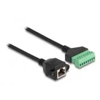 DeLOCK RJ45 kabelis Cat.6 sievišķais uz termināļa bloku adapteris 2m