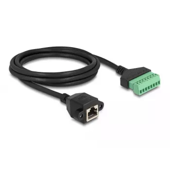 DeLOCK RJ45 kabelis Cat.6 sievišķais uz termināļa bloku adapteris 2m