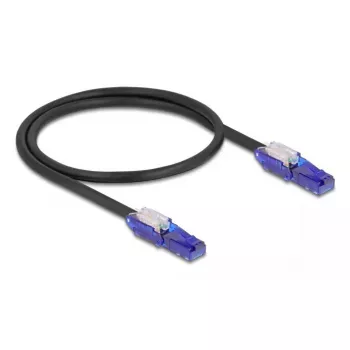 DeLOCK 80925 tīkla kabelis Cat6 0,5m Melns Violeta