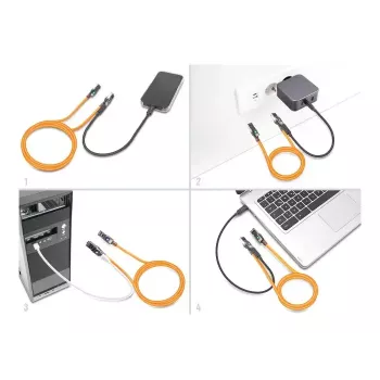 Tīkla kabelis DeLOCK RJ45 USB Type-C Cat.6A 7,5m Oranžs