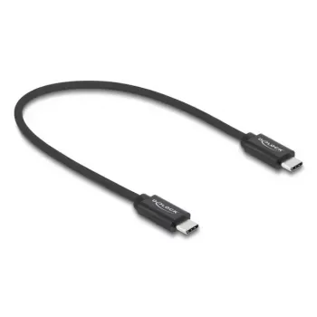 DELOCK Coaksiālais USB C uz USB C kabelis USB4 Gen 3x2 40 Gbps USB PD 3.1 240W 0,5 m