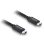 DELOCK USB4 Gen 3x2 40 Gbps USB PD 3.1 240 W 1 m USB-C uz USB-C koaksiālais kabelis