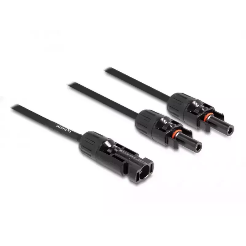 Kabeļu sadalītājs DeLOCK DL4 Solar Splitter Cable 1 x vīrišķais uz 2 x sievišķais 30 cm melns