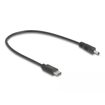 DeLOCK 85403 strāvas kabelis 0.27 m USB-C uz DC ligzdu, melns