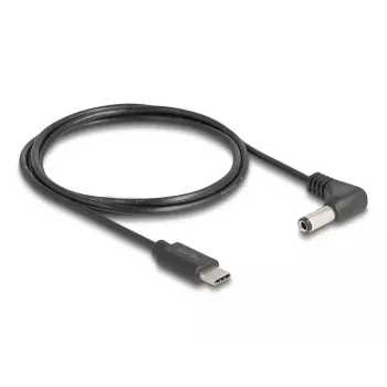 DeLOCK 85399 strāvas kabelis melns 1.5 m USB-C 5.5 x 2.5 mm