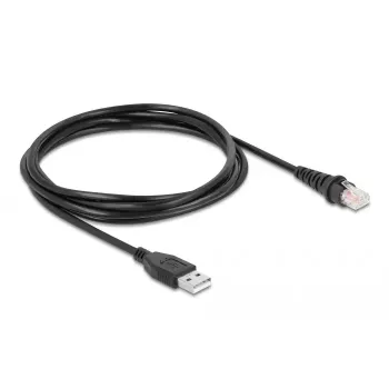 DeLOCK RJ50 uz USB 2.0 Type-A svītrkoda skenera kabelis 1,5 m