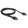 SATA kabelis DeLOCK 85640 1 m eSATA Melns