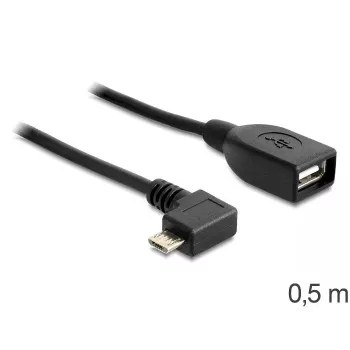 USB kabelis Micro-USB B uz USB A DeLOCK 83271 0.5m Melns