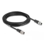 Tīkla kabelis DeLOCK M12 X-coded 8 kontaktu vīrietis-vīrietis Cat5e 5 m Melns