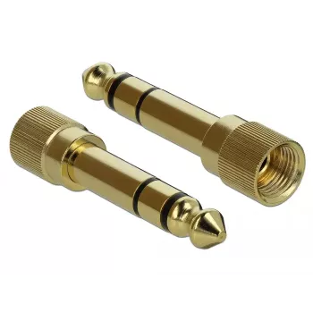 Audio pagarinājuma kabelis DELOCK 85831 — 1 m, 3,5 mm vīrietis–sieviete, zeltīti kontakti, AWG 28, melns