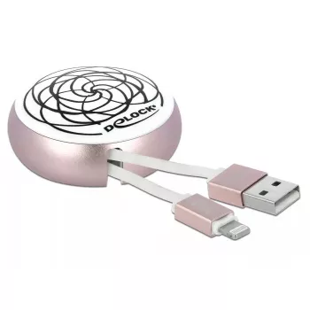 Izvelkamais kabelis DeLOCK USB 2.0 Type-A uz Lightning 85817