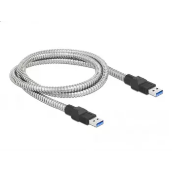 USB 3.2 Gen 1 kabelis DeLOCK 86775 1m Type-A vīrišķais uz Type-A vīrišķais metāla apvalks