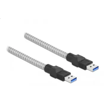 USB 3.2 Gen 1 kabelis DeLOCK 86775 1m Type-A vīrišķais uz Type-A vīrišķais metāla apvalks