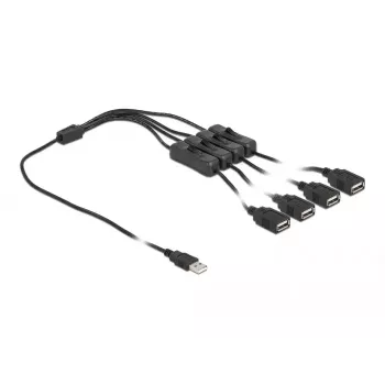 USB Type-A vīrietis uz 4 x USB Type-A sieviete ar slēdzi 1 m DeLOCK 86805