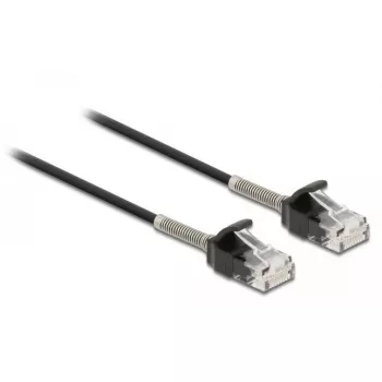 DeLOCK 87016 RJ45-RJ45 tīkla kabelis ar lieces aizsardzību, 1 m, Cat.6A, melns