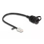 Tīkla kabelis DeLOCK 88012 RJ45 vīrietis uz RJ45 sieviete Cat5e 0,25m Melns