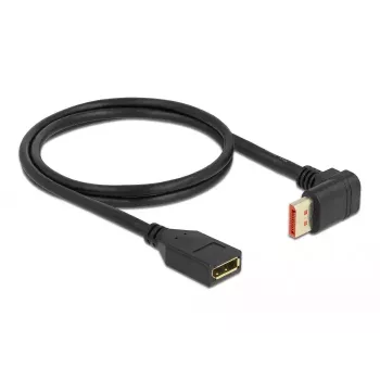 DisplayPort pagarinātāja kabelis DeLOCK 90° uz augšu leņķis 8K 60 Hz 1 m
