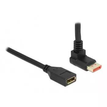 DisplayPort pagarinātāja kabelis DeLOCK 90° uz augšu leņķis 8K 60 Hz 1 m