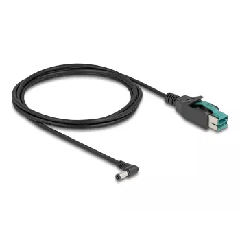 DeLOCK PoweredUSB kabelis vīrietis 12 V uz DC 5,5 x 2,5 mm vīrietis leņķis 2 m