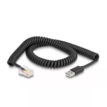 DeLOCK RJ50 uz USB 2.0 Type-A spoles kabelis 2 m melns